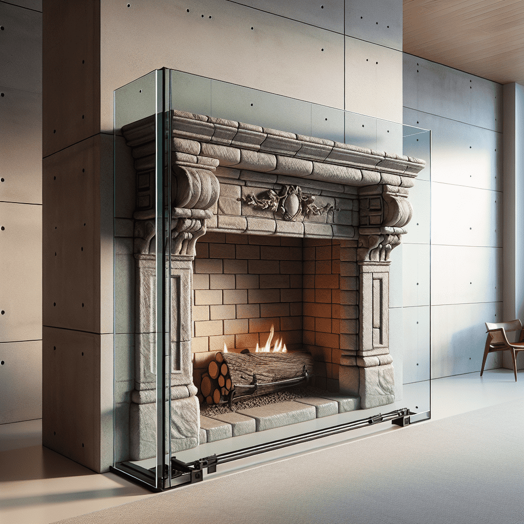 marble tile fireplace