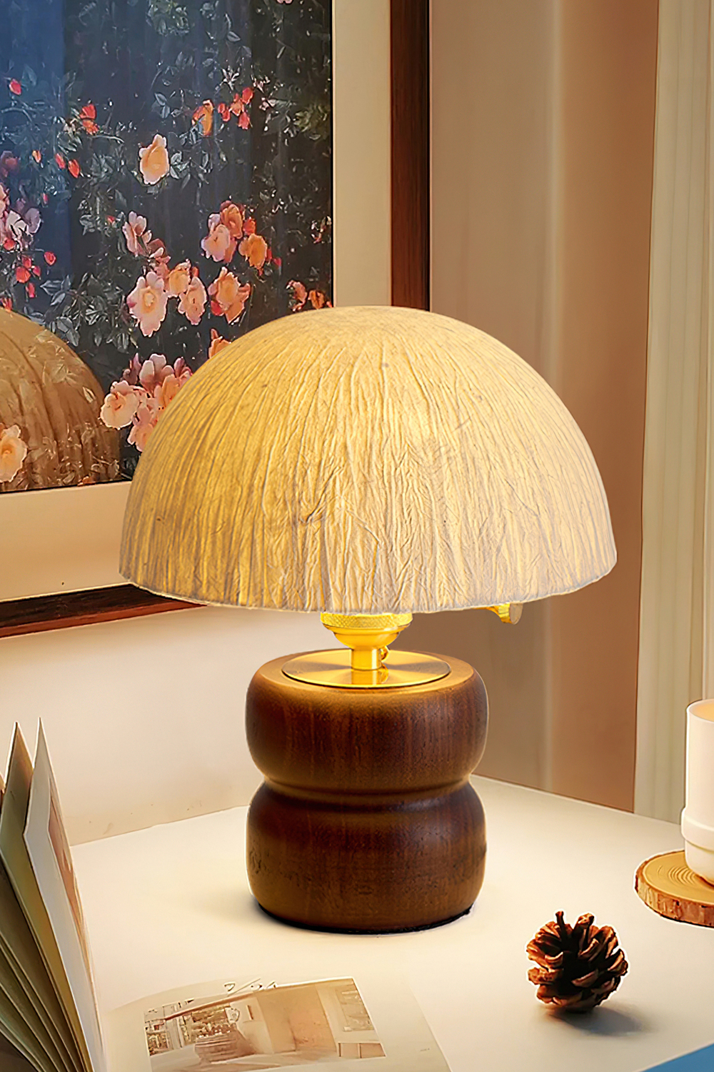 mushroom lamp vintage