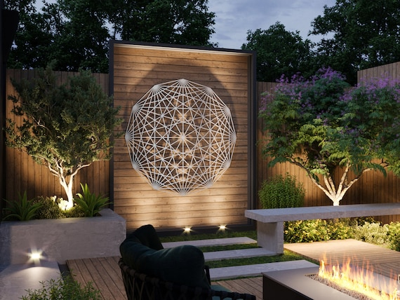 large exterior metal wall art