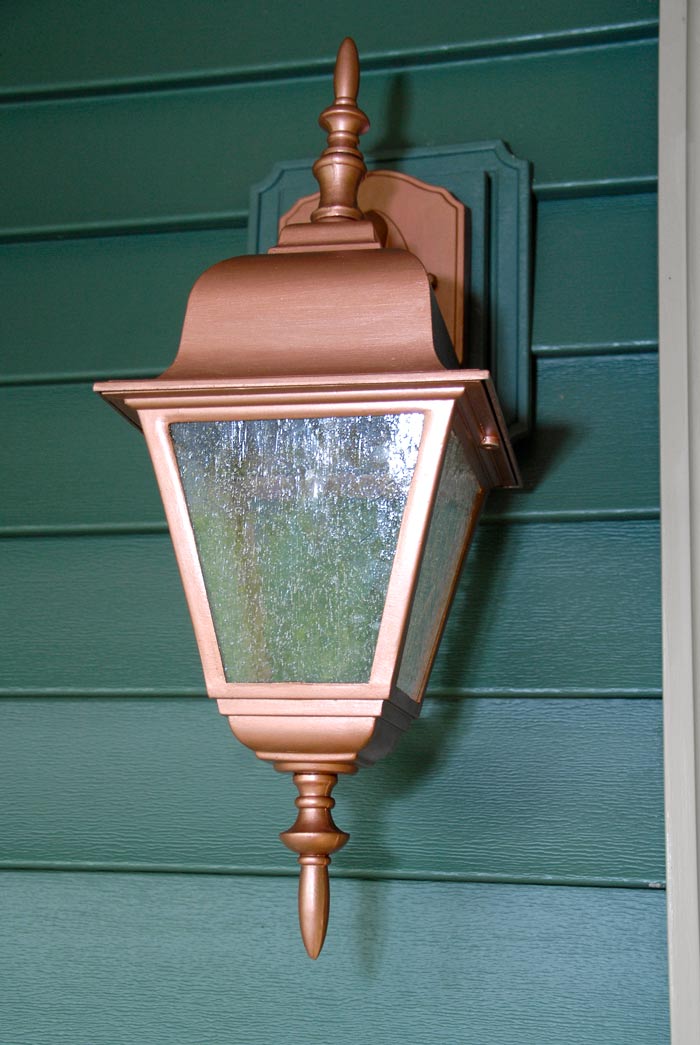 copper light fixture exterior