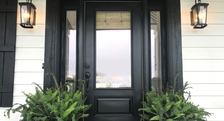 black exterior door