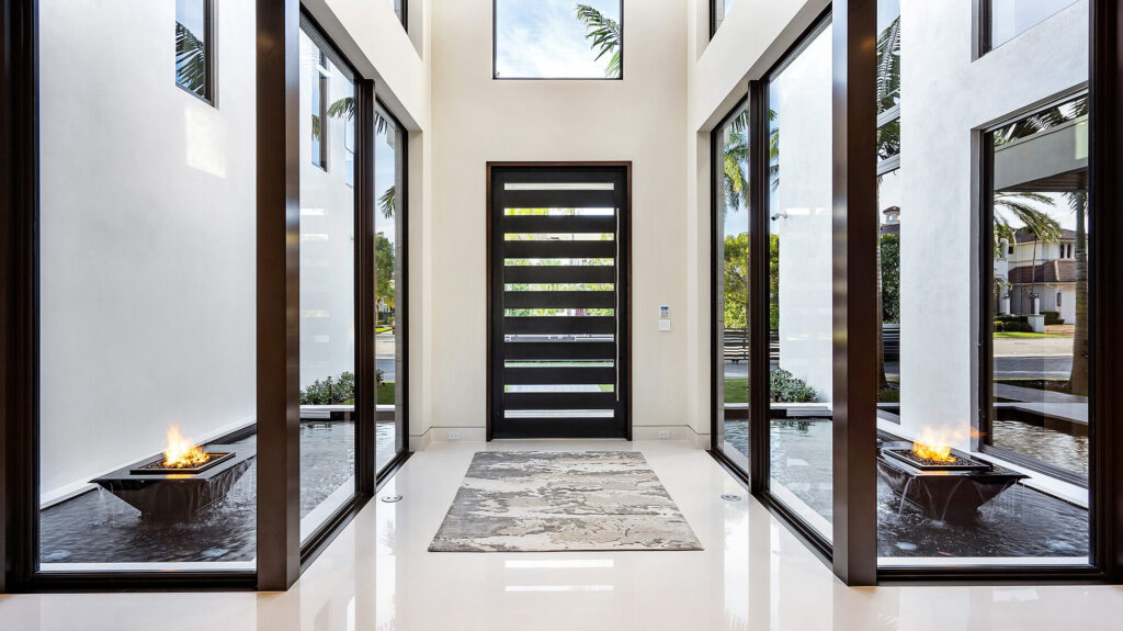 modern glass exterior doors