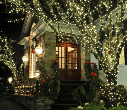 christmas tree lights exterior