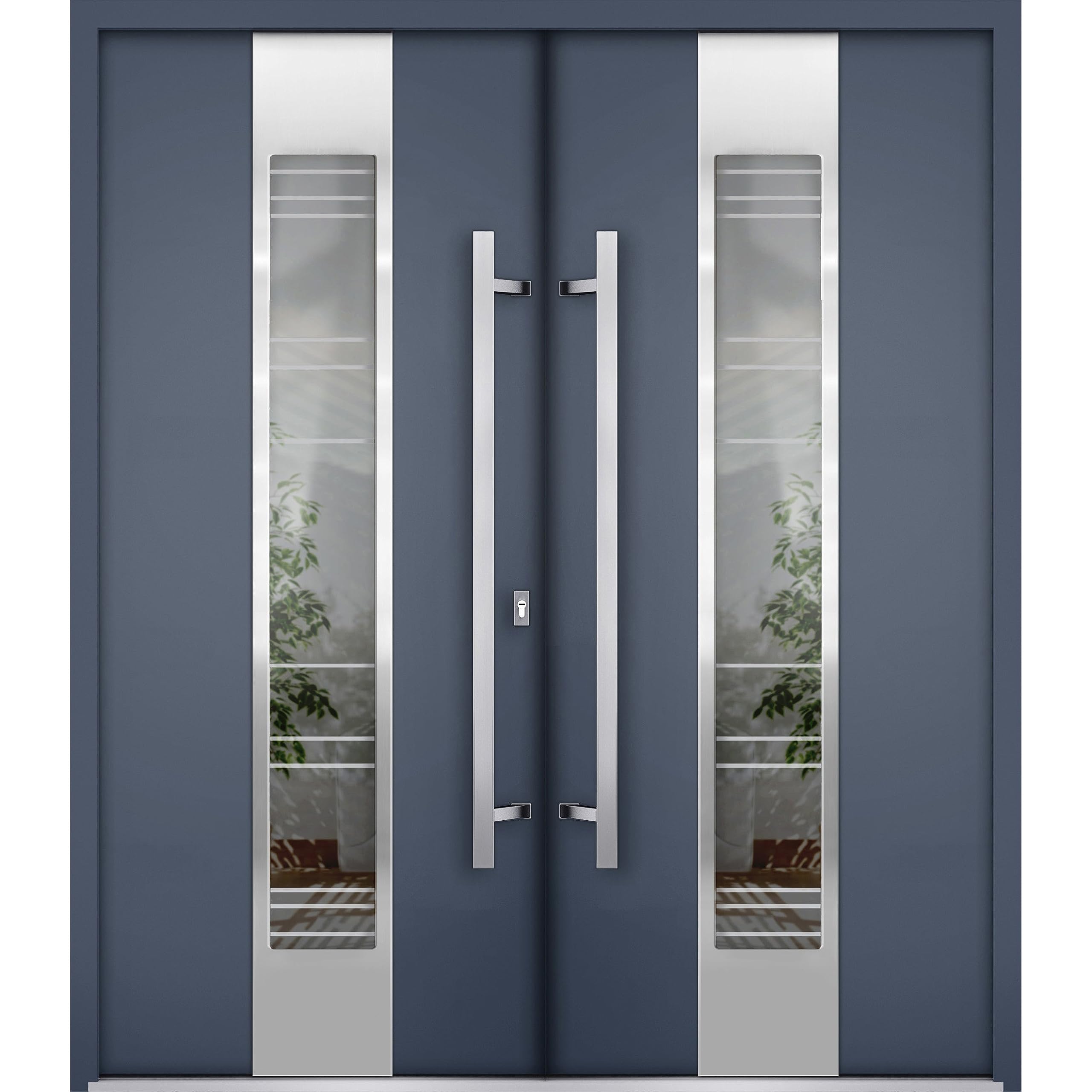 exterior metal door with glass