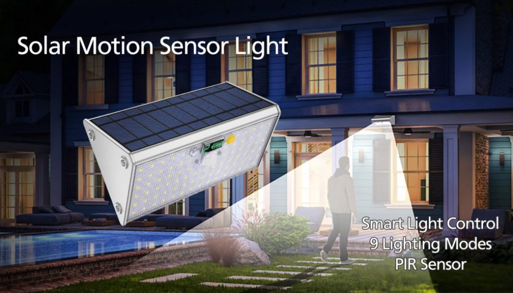 solar exterior lighting motion sensor