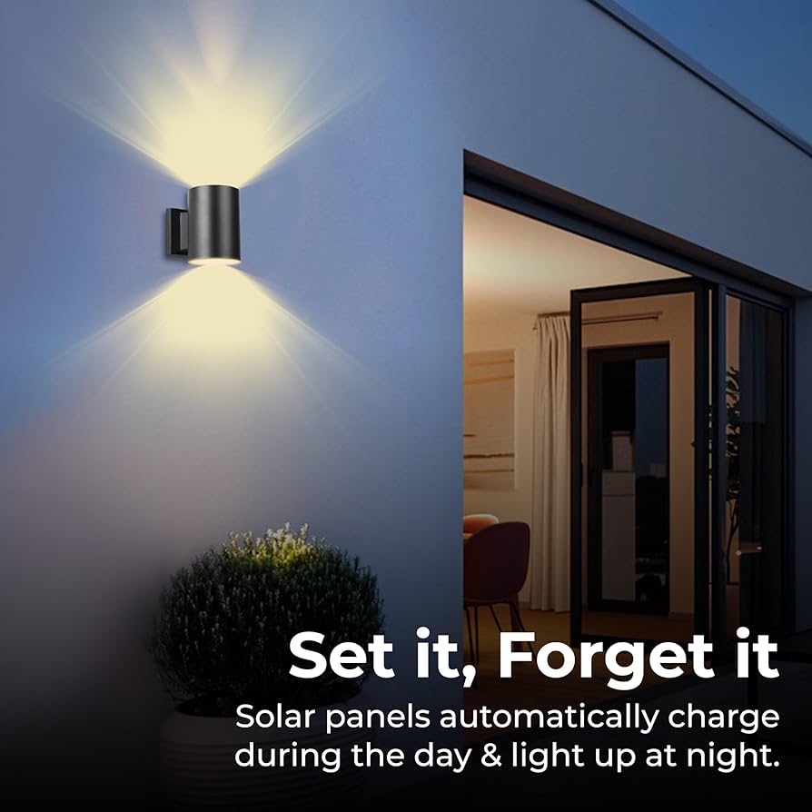 exterior solar wall lights