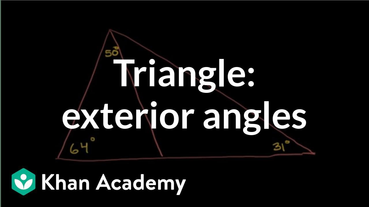 exterior angles triangles